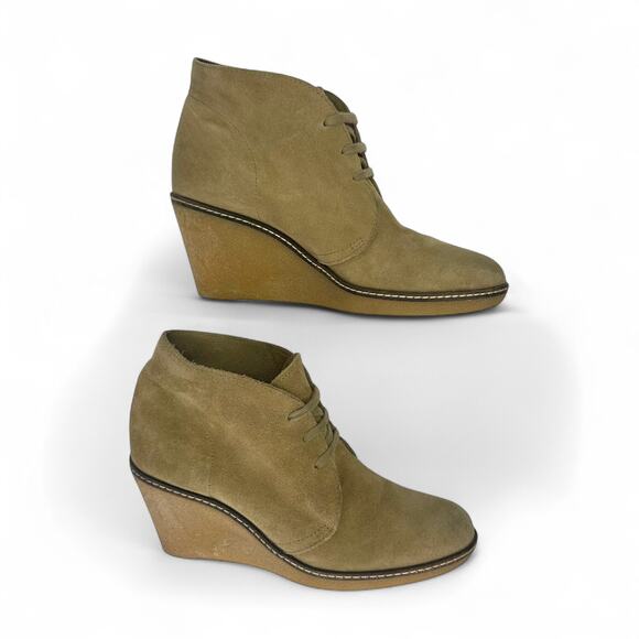 J.Crew Women's MacAlister Bootie 7 Tan Suede Leather Chukka Lace Up Ankle Boots - Picture 6 of 8